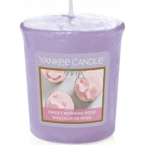 Yankee Candle Sweet Morning Rose - Sladká ranná ruža vonná sviečka votívny 49 g