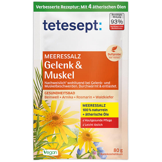 Tetesept Svaly a kĺby morská soľ do kúpeľa 80 g