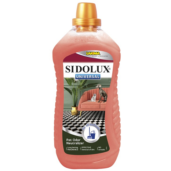 Sidolux Universal Pet Odor Neutralizer umývací prostriedok na všetky umývateľné povrchy a podlahy 1 l