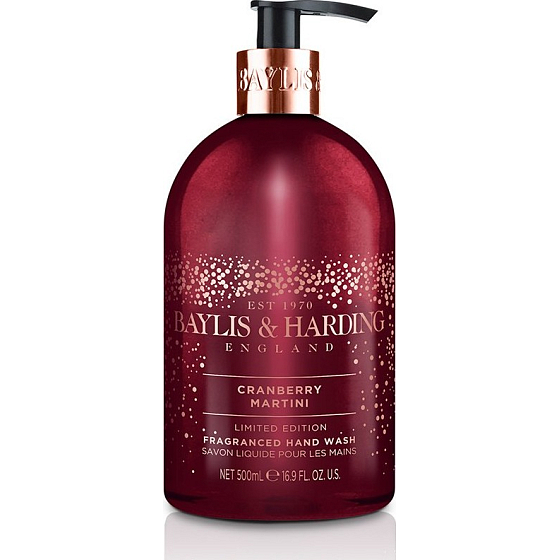 Baylis & Harding Brusnicové Martini tekuté mydlo na ruky dávkovač 500 ml