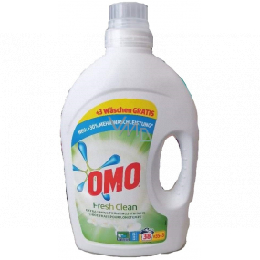Omo Fresh Clean gél na pranie, biele a svetlé prádlo 38 dávok 1,9 l
