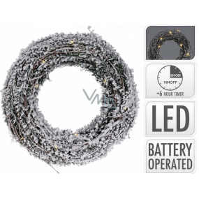 Emos LED Veniec vianočné ratanový 300 x 70 x 300 mm na zavesenie