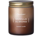 Emocio Vanilla Almond - Sviečka s vôňou vanilky a mandlí, sklo s plechovým viečkom 74 x 95 mm