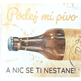 Albi Magnet s reliéfom Podaj mi pivo a nič sa ti nestane! 6,5 x 6,5 cm