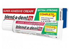 Blend-a-dent Extra Stark Neutral fixačný krém pre zubné náhrady - protézy 47 g