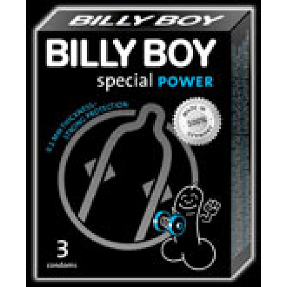 Billy Boy Pover extra silný a lubrikovaný kondóm 3 kusy