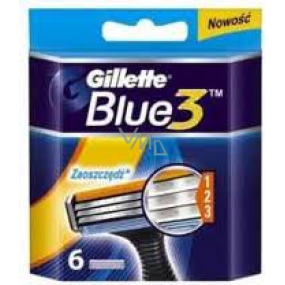 Gillette Blue 3 náhradné hlavice 3 britvy pre mužov 6 kusov