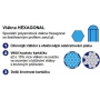 Spokar 3428 Plus stredná Malá hlava kefky husto osadená vláknami Hexagonal s rovným zastrihnutím