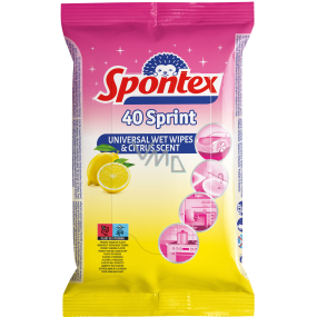 Spontex Sprint Citrus vlhčené univerzálne utierky 40 kusov