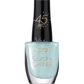 Astor Quick & Shine Nail Polish lak na nechty 601 Alluring Blue 8 ml