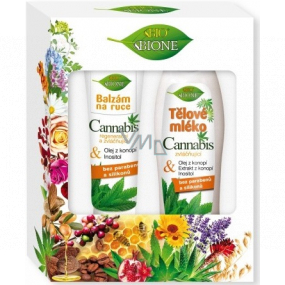 Bion Cosmetics Cannabis telové mlieko 500 ml + balzam na ruky 200 ml, kozmetická sada
