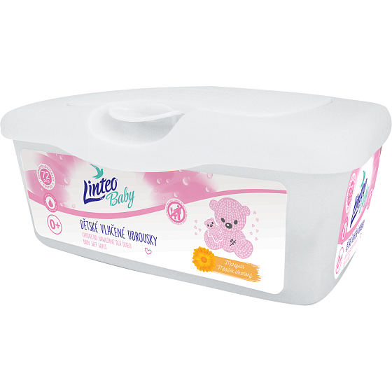 Linteo Baby Soft & Cream vlhčené obrúsky pre deti box 72 kusov