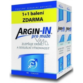 Argin-IN zlepšujú erekciu a sexuálnu výkonnosť pre mužov 45 toboliek + Argin-IN 45 kapsúl