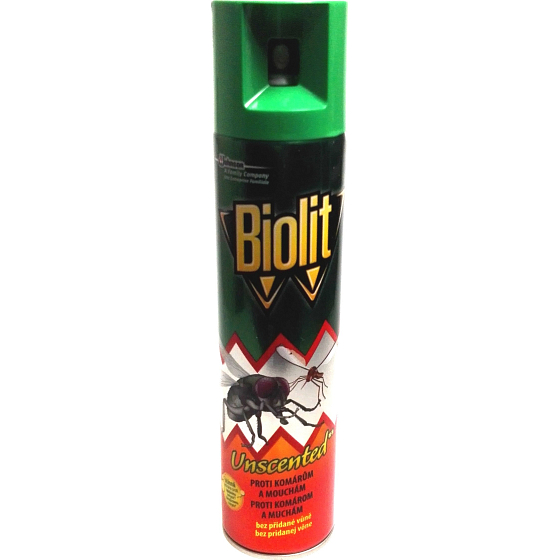 Biolit unscented proti komárom a muchám bez pridanej vône sprej 400 ml