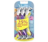Gillette Venus Simply 3 jednorazové holítko s lubrikačným pásikom 3 farby, 6 kusov pre ženy