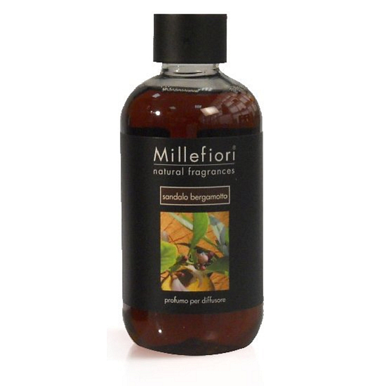 Millefiori Milano Natural Sandalo Bergamotto - Santalové drevo a Bergamot Náplň difuzéra pre vonná steblá 250 ml