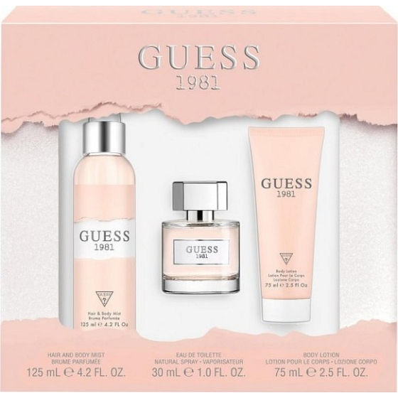 Guess Guess 1981 toaletná voda pre ženy 30 ml + telové hmla 125 ml + telové mlieko 75 ml, darčeková sada