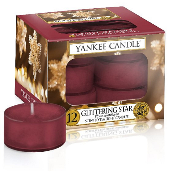 Yankee Candle Glittering Star - Žiarivá hviezda vonná čajová sviečka 12 x 9,8 g