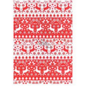 Ditipo Darčekový baliaci papier 70 x 500 cm Vianočné červeno-biely