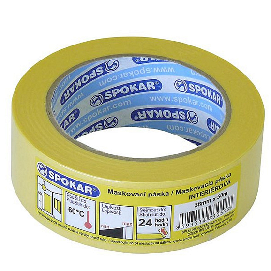 Spokar Papierová zakrývacia páska, 1 deň, do 60 ° C, rozmery 48 mm × 50 m