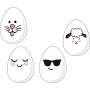 Veľkonočné vodolepky na vajíčka Emoji 19 x 9 cm 1 hárok