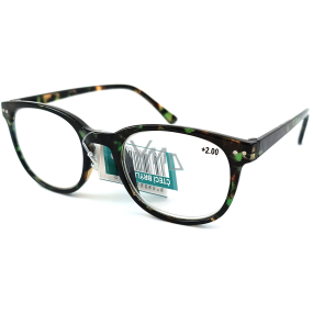 Berkeley dioptrické okuliare na čítanie +2,0 plastové modré zeleno-hnedé 1 kus MC2198