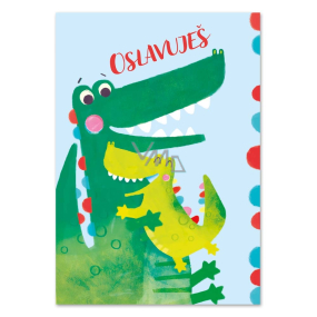 Ditipo Hravé narodeninové karty na oslavu Snatch, malý krokodíl 224 x 157 mm