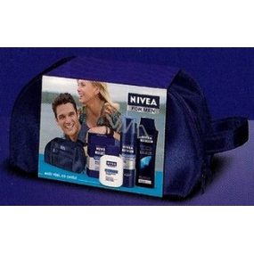 Nivea Men Mild gél na holenie + balzam po holení + šampón + taška kozmetická sada