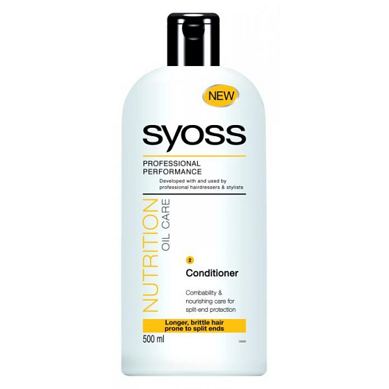 Syoss Nutrition Oil Care predchádza lámavosti zmývateľný kondicionér na vlasy 500 ml
