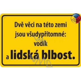 Nekupto Humorná ceduľka Dve veci na tejto zemi 15x10 cm 1 kus