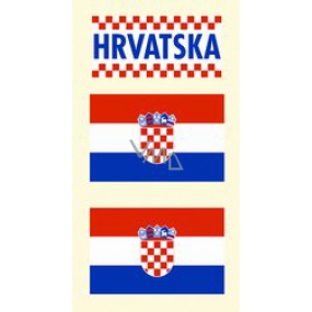 Arch Tetovacie obtlačky na tvár i telo Chorvátsko vlajka 3 motív