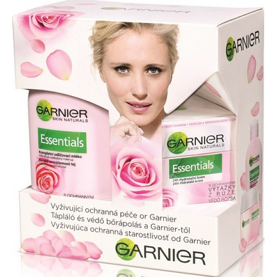 Garnier pre hydratáciu pleti denný krém 50 ml + mlieko 200 ml, kozmetická sada