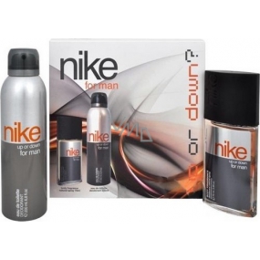 Nike Up or Down for Men parfumovaný deodorant sklo pre mužov 75 ml + dezodorant sprej 200 ml, kozmetická sada