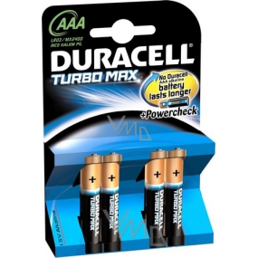 Duracell Turbo Max batérie AAA LR03 / MX2400 4 kusy