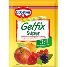 Dr. Oetker Gelfix Super zmes na prípravu ovocných džemov a marmelád 3: 1 25 g