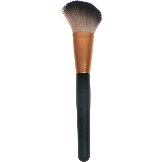 Kozmetický štetec na lícenku šikmý čierno-medený 19 cm 30450
