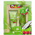 Idc Institute Fruit & Care Coconut, Lime & Cherry sprchový gél 100 ml + telové mlieko 60 ml + pilník na nechty 1 kus, kozmetická sada