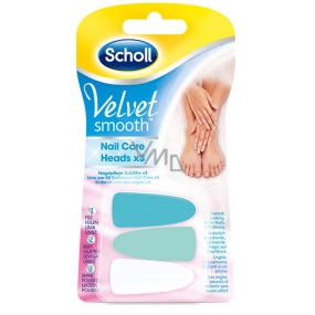 Scholl Velvet Smooth Pink náhradné hlavice do elektrického pilníka na nechty 3 kusy