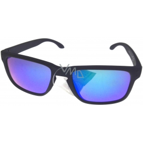 Dudes & dudettes Slnečné okuliare pre deti čierne modrozelená skla JK4420