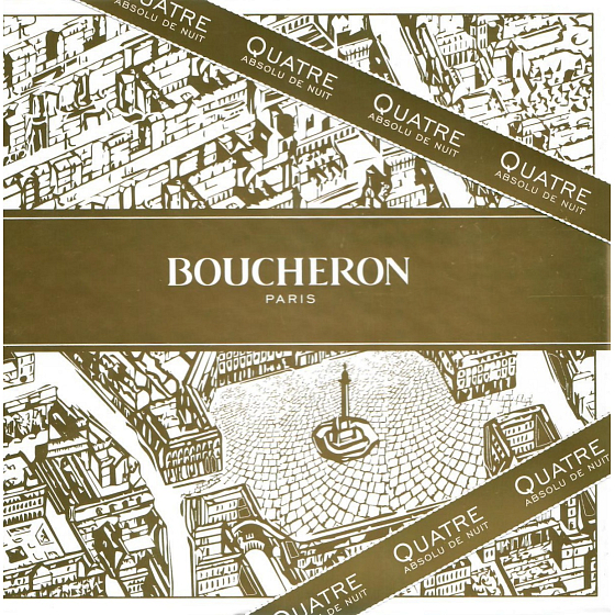 Boucheron Quatre Absolu de Nuit pour Femme toaletná voda pre ženy 50 ml + telové mlieko 100 ml, darčeková sada