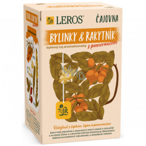 Leros Bylinky & Rakytník s pomarančom aromatizovaný bylinný čaj k odolnosti proti únave, podporuje prirodzenú obranyschopnosť organizmu aj normálny trávenie 20 nálevových vreciek po 2 g