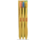 Xoc Bamboo Eko Soft bambusová kefka na zuby 3 kusy