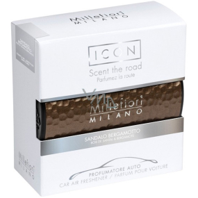 Millefiori Milano Icon Sandalo Bergamotto - Santalové drevo a Bergamot vône do auta Metal Shades hnedá vonia až 2 mesiace 47 g