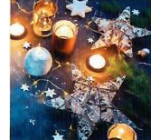 Nekupto Vianočné kartičky na darčeky Sviečky s hviezdičkami 6,5 x 6,5 cm 6 kusov