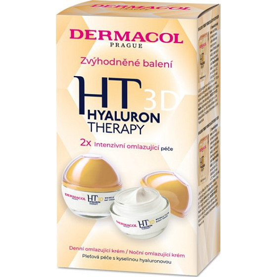 Dermacol Hyaluron Therapy 3D remodelačný denný krém 50 ml + remodelačný nočný krém 50 ml, duopack