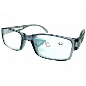Berkeley Čítacie dioptrické okuliare +2 plast šedej priehľadnej 1 kus MC2206