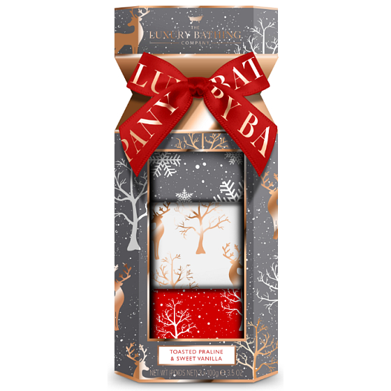 Grace Cole Toasted Praline & Sweet Vanilla toaletné mydlo 3 x 100 g, kozmetická sada pre ženy
