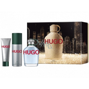 Hugo Boss Hugo Man toaletná voda pre mužov 125 ml + dezodorant v spreji 150 ml + sprchový gél 50 ml, darčeková sada pre mužov