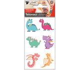 Tetovacie nálepky Farebné dinosaury 10,5 x 6 cm