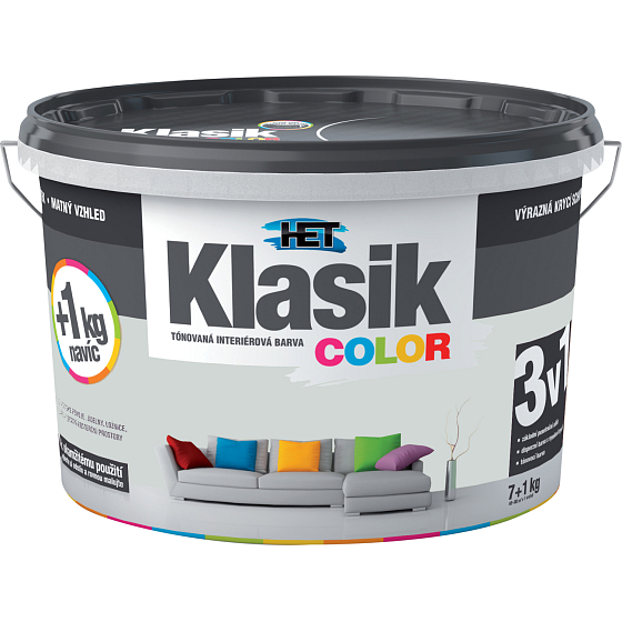 Het Klasik Color maliarska farba, 0117 šedý patinový, 7+1 kg